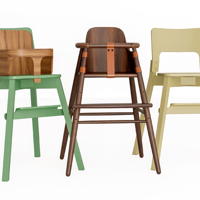  现代婴儿座椅su模型 