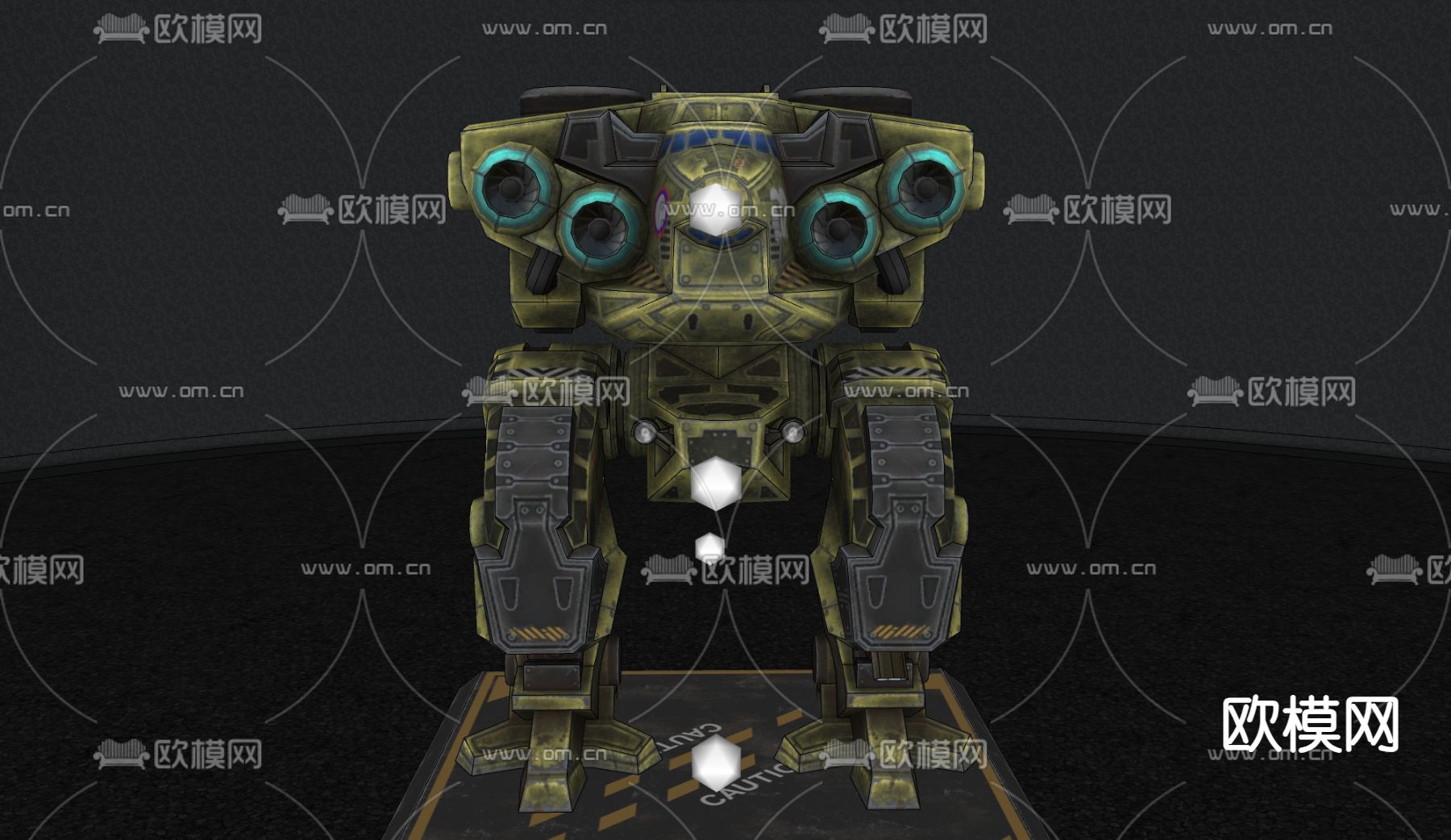 科技感作战机甲 机器人 玩具su模型下载（渲染图4）