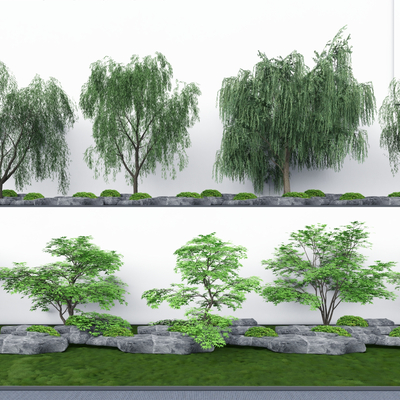  植物组合 花镜组团 灌木组团 乔木植物组团 植物大全 花su模型 
