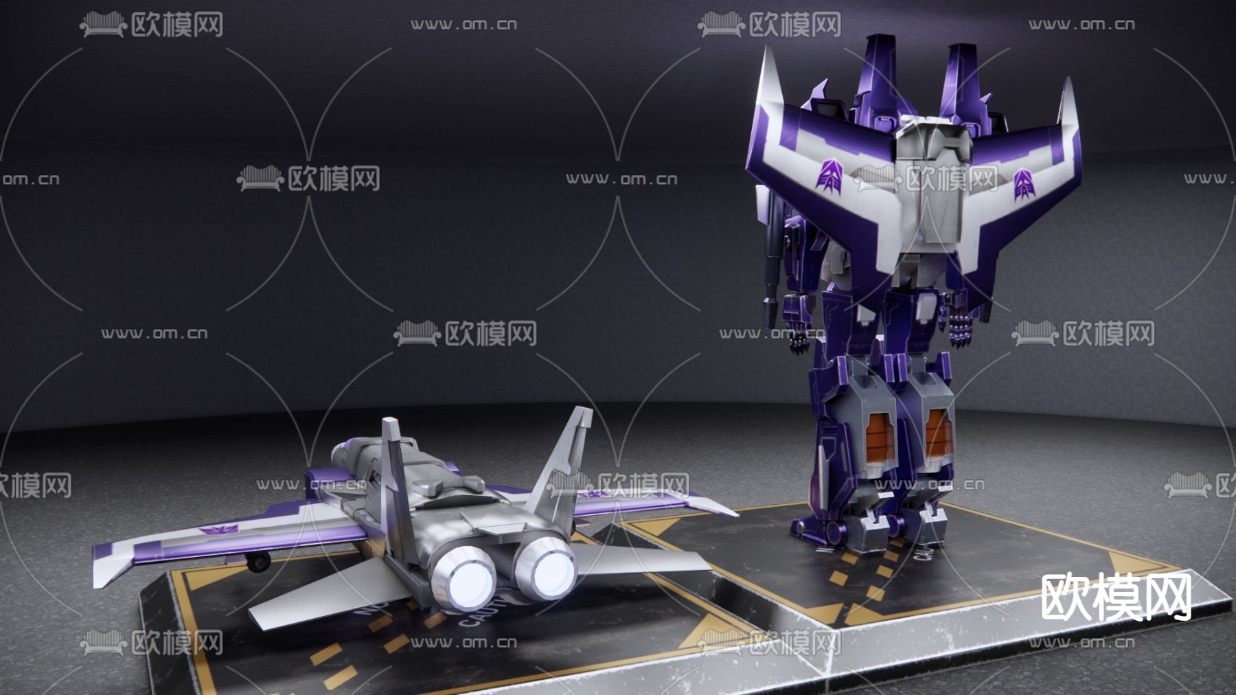 科技感作战机甲 机器人 玩具su模型下载（渲染图2）