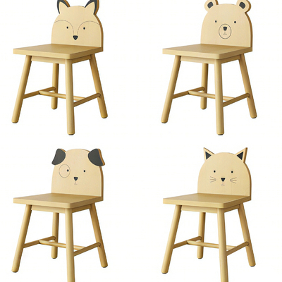  现代儿童椅su模型 