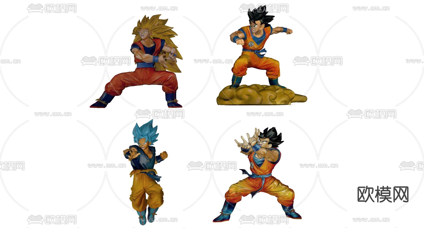 龙珠 孙悟空 手办su模型下载（渲染图2）