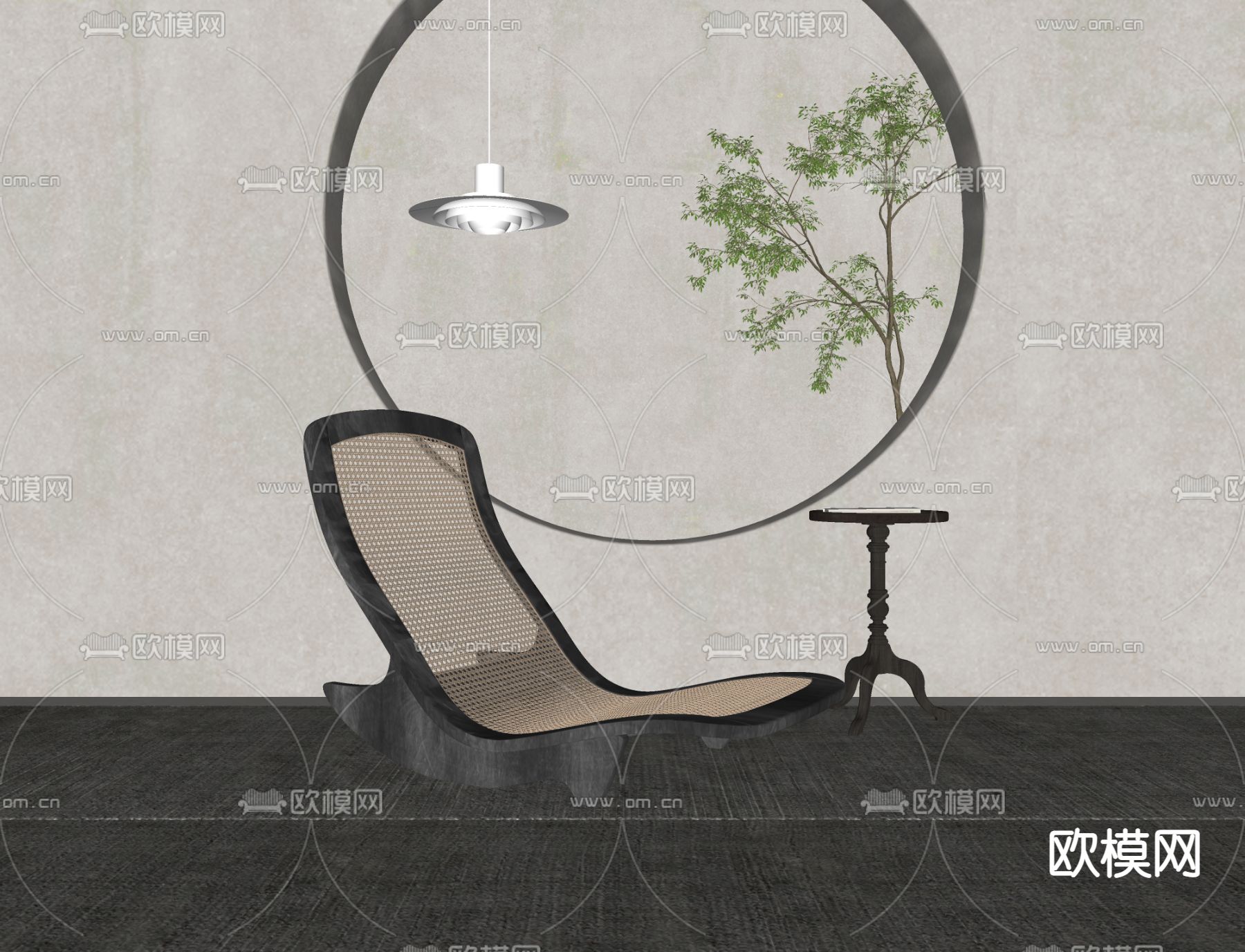 躺椅su模型下载（渲染图2）