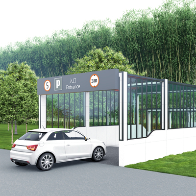  停车场门闸 车库入口su模型 