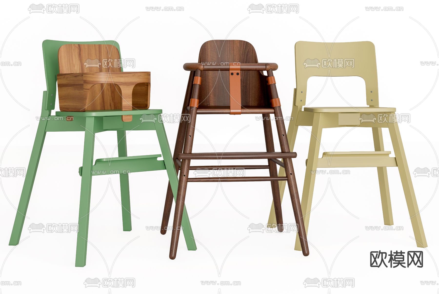 现代婴儿座椅su模型下载（渲染图1）