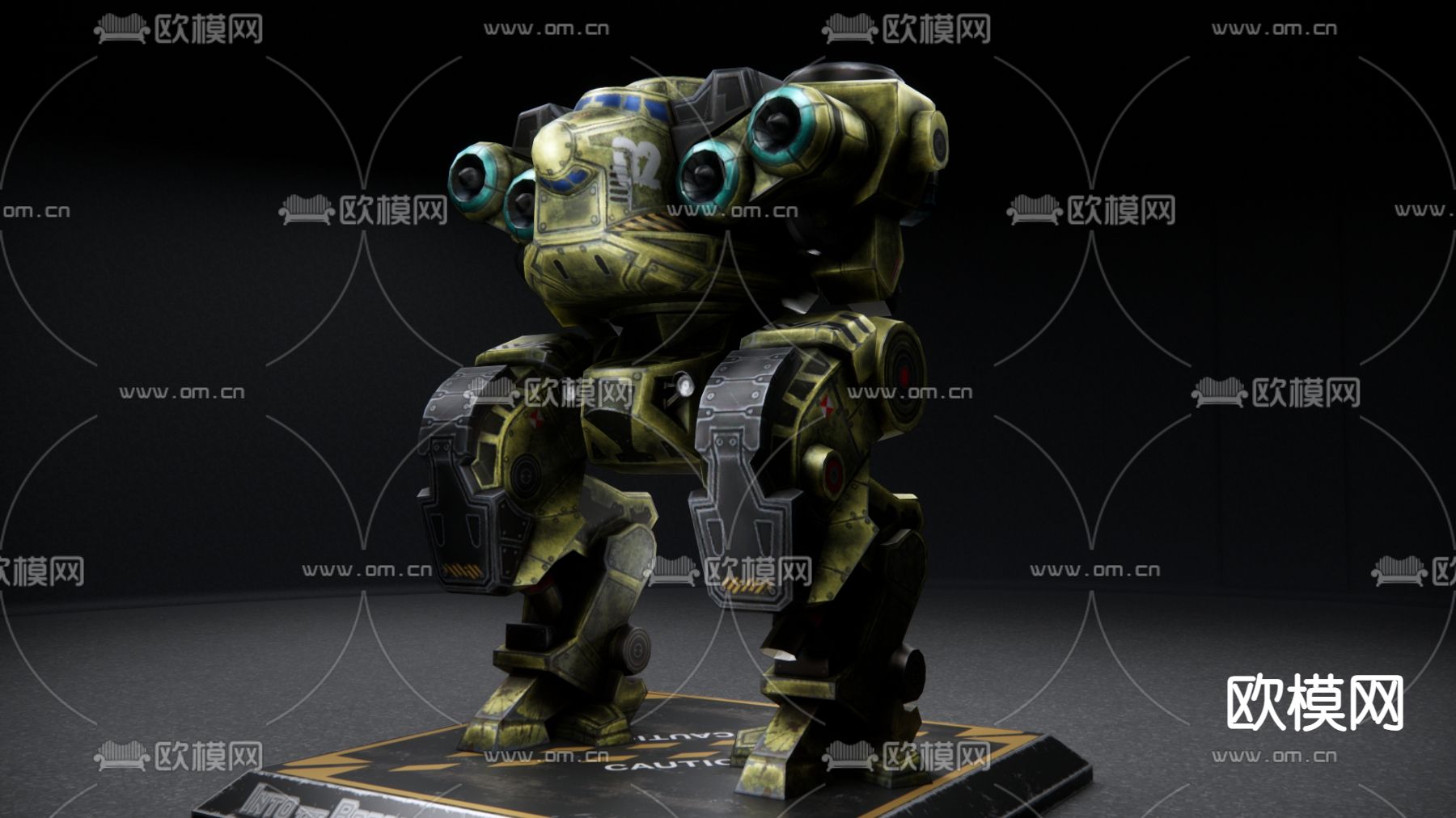 科技感作战机甲 机器人 玩具su模型下载（渲染图2）