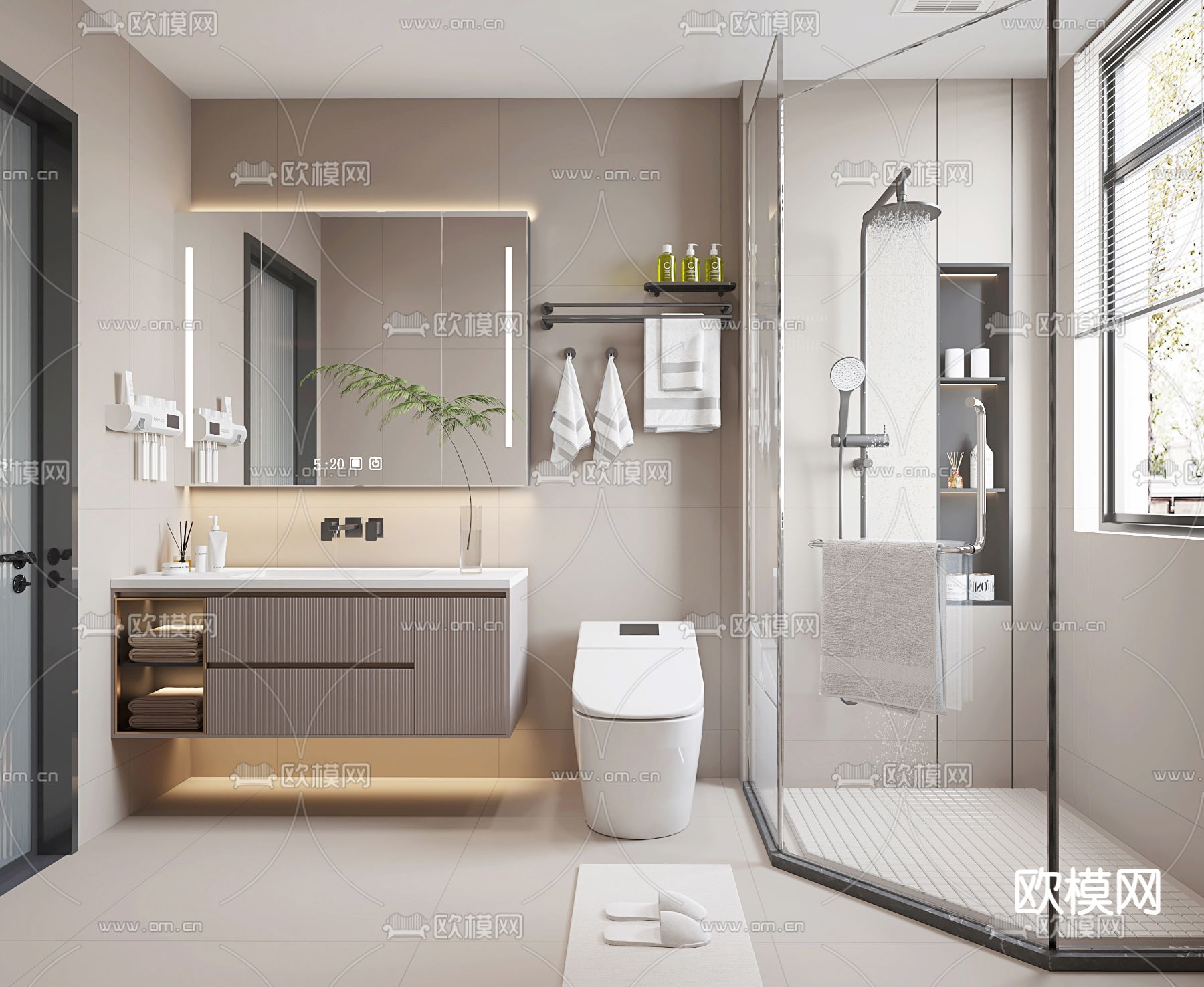 卫生间 浴室 洗手间3d模型下载