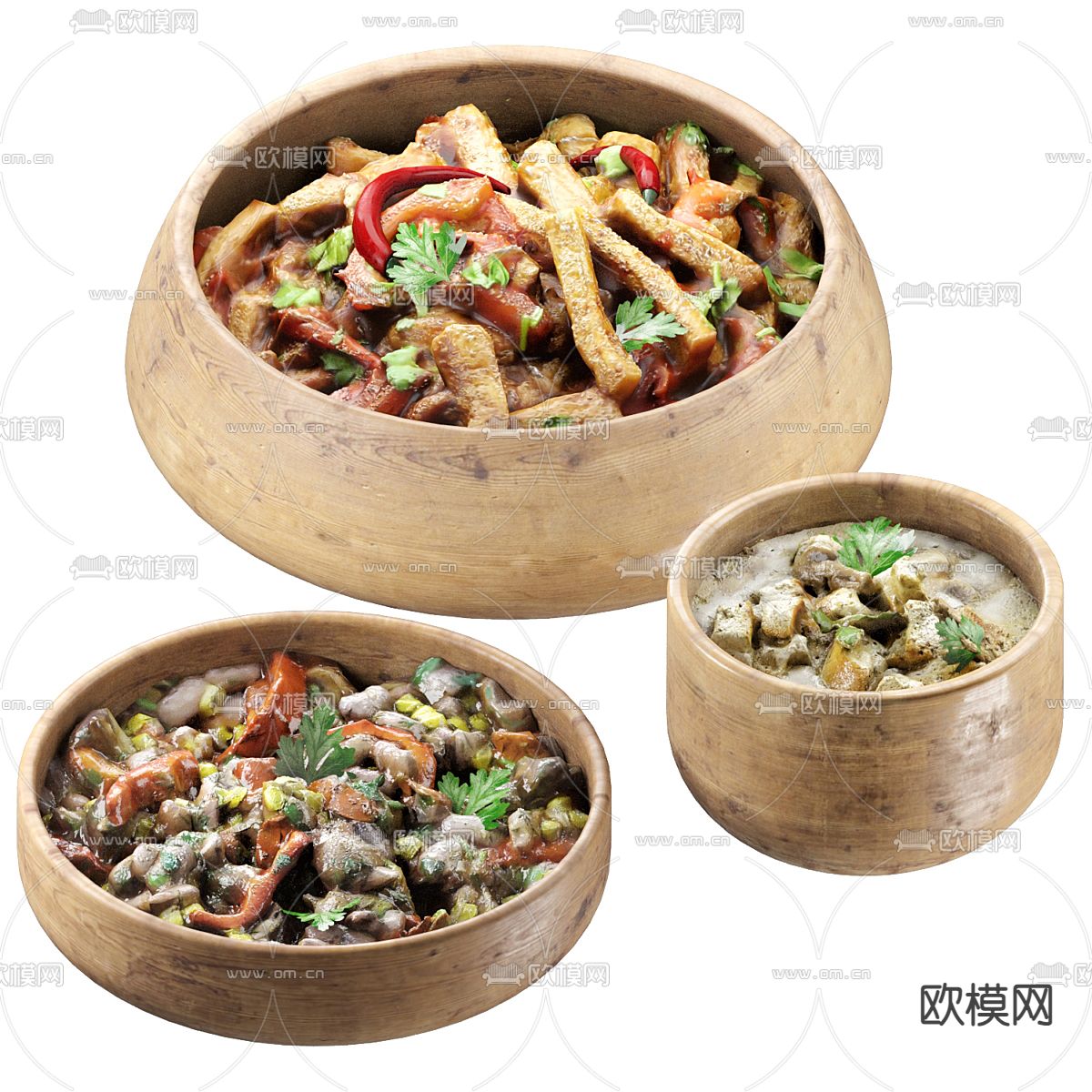 美食 砵仔菜 碗菜su模型下载（渲染图1）