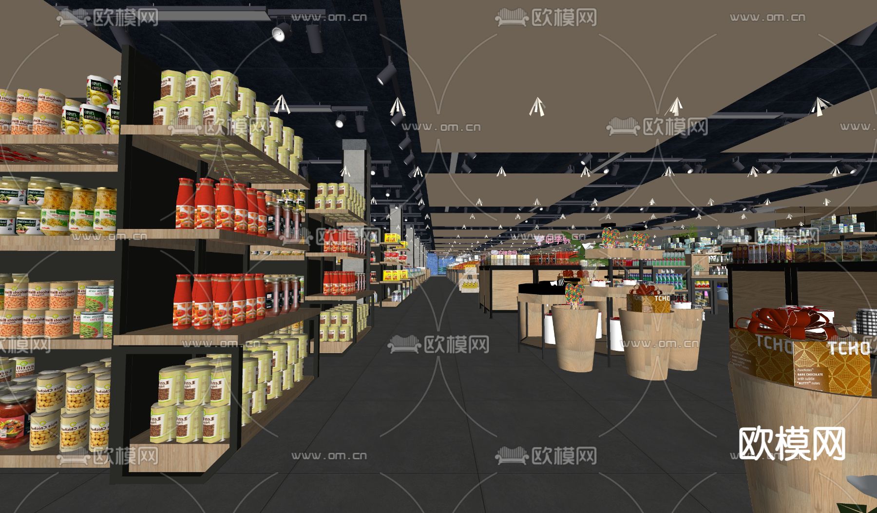 现代商业超市su模型下载（渲染图3）