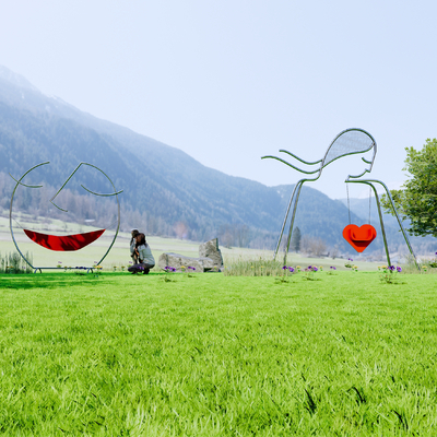  网红秋千su模型 