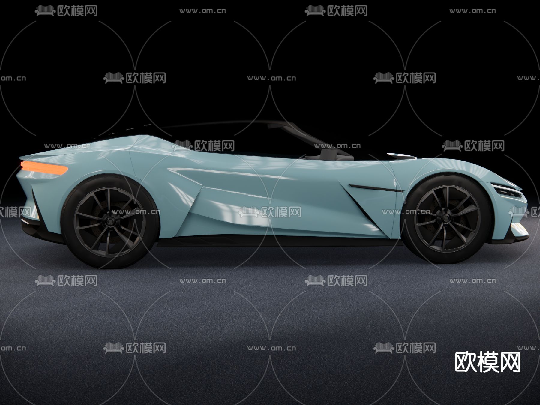 新能源汽车su模型下载（渲染图2）