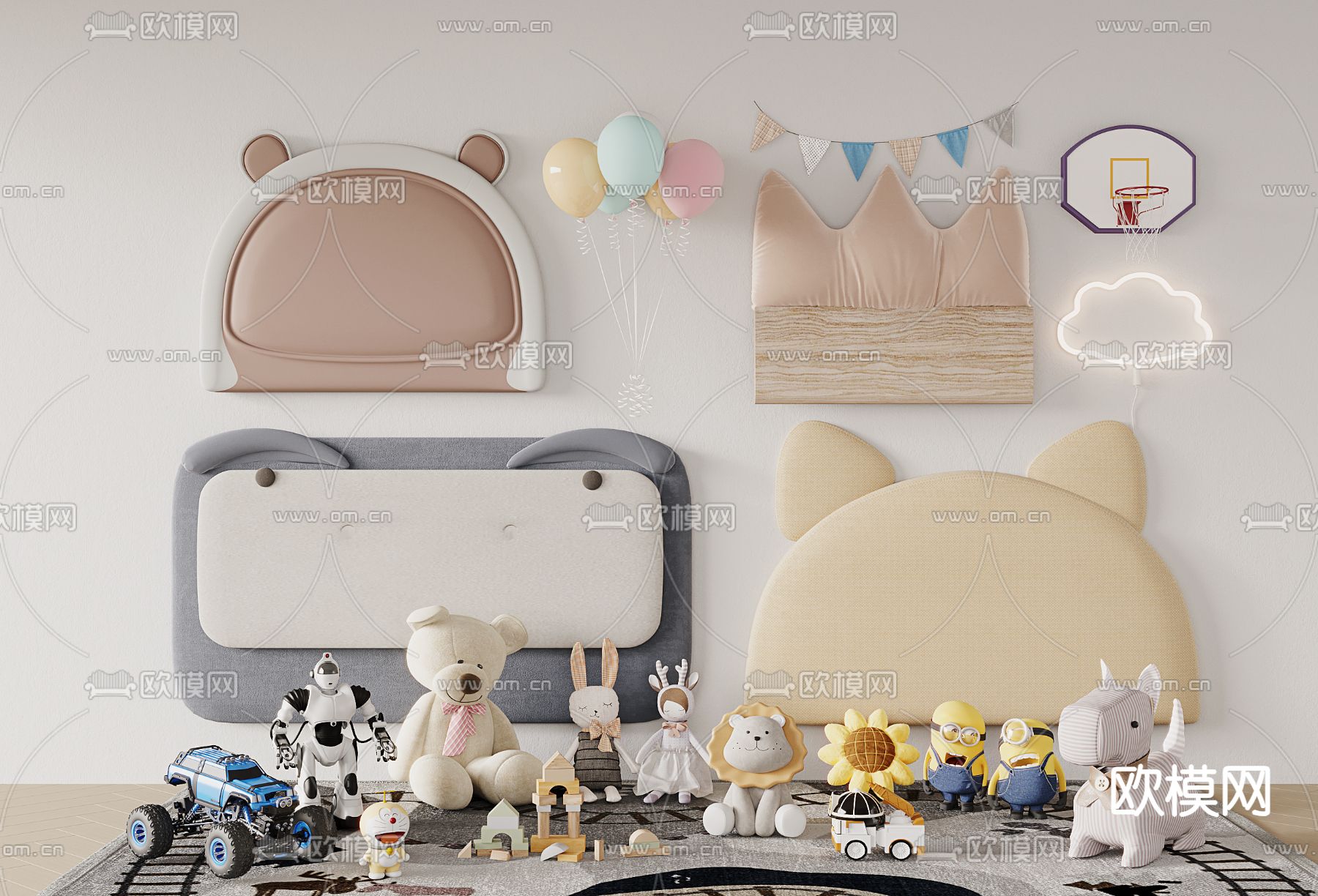 儿童玩具su模型下载（渲染图1）
