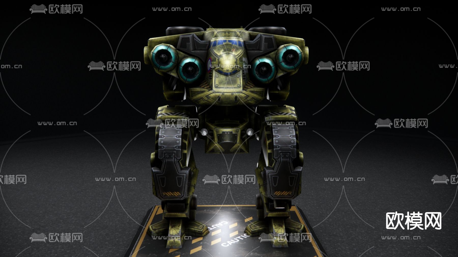 科技感作战机甲 机器人 玩具su模型下载（渲染图1）