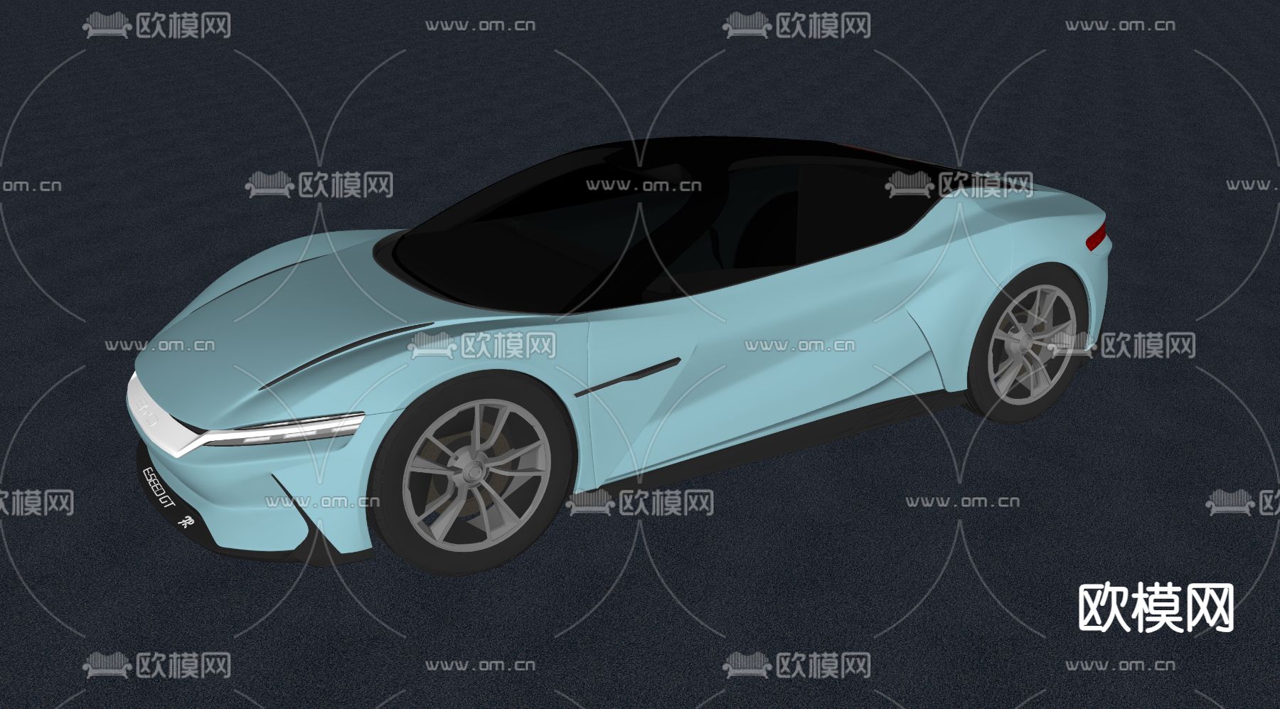 新能源汽车su模型下载（渲染图4）