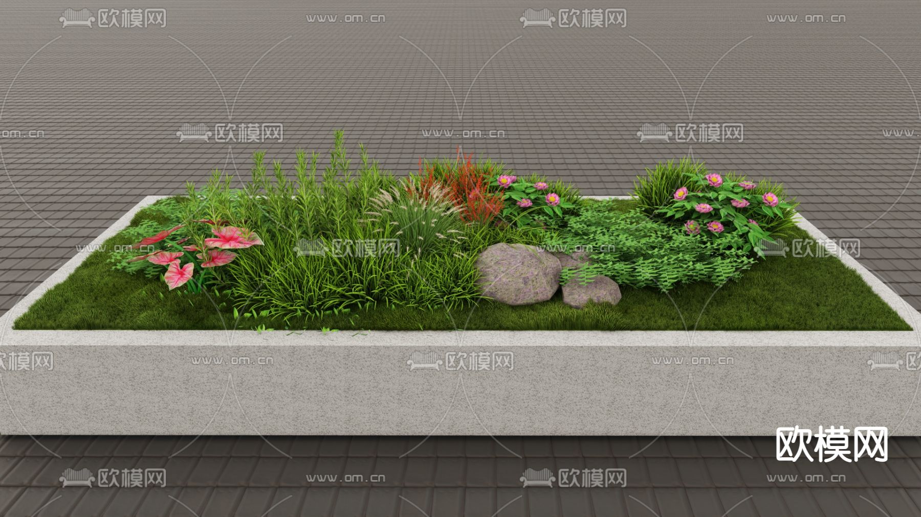 花坛su模型下载（渲染图1）