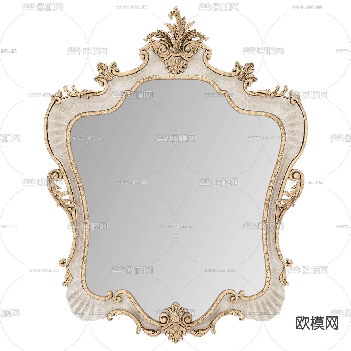 欧式古典镜子su模型下载（渲染图1）
