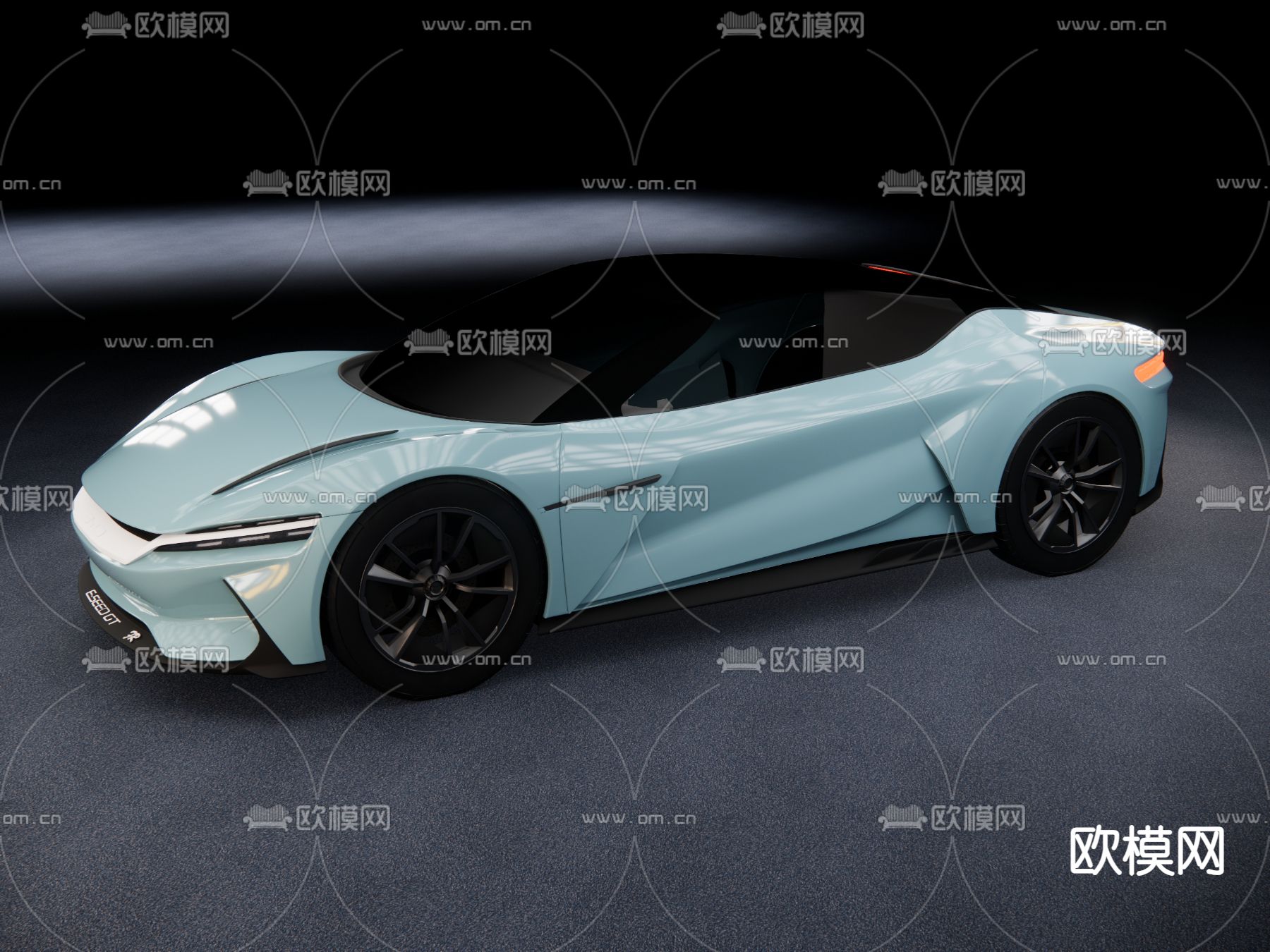 新能源汽车su模型下载（渲染图1）