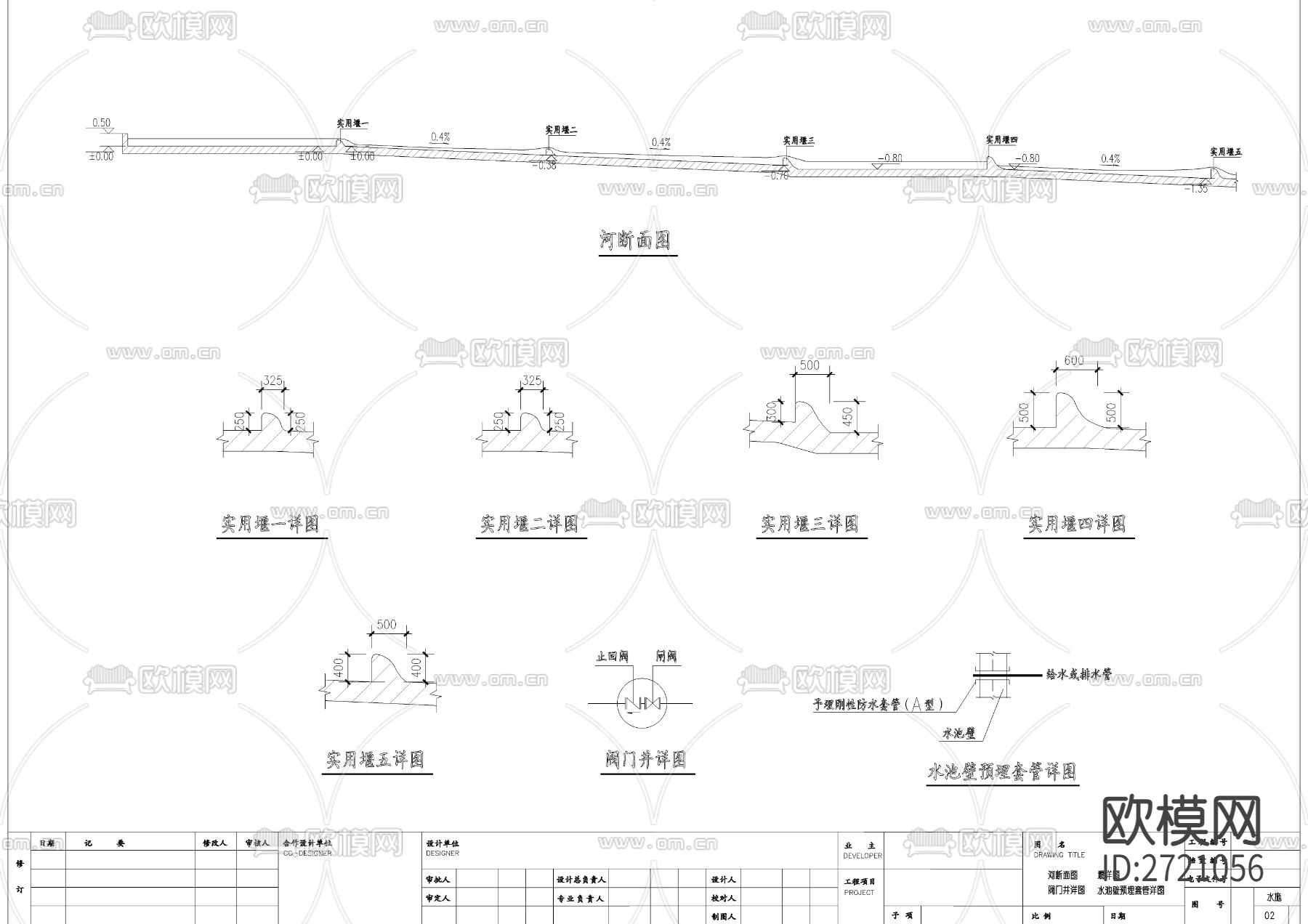 小区给排水全套设计cad施工图下载（渲染图1）