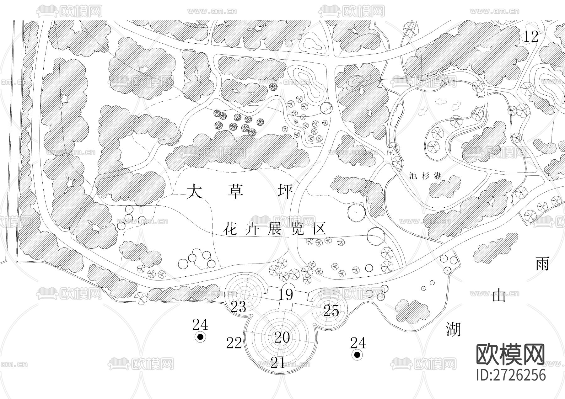 盆景园CAD施工图下载（渲染图4）