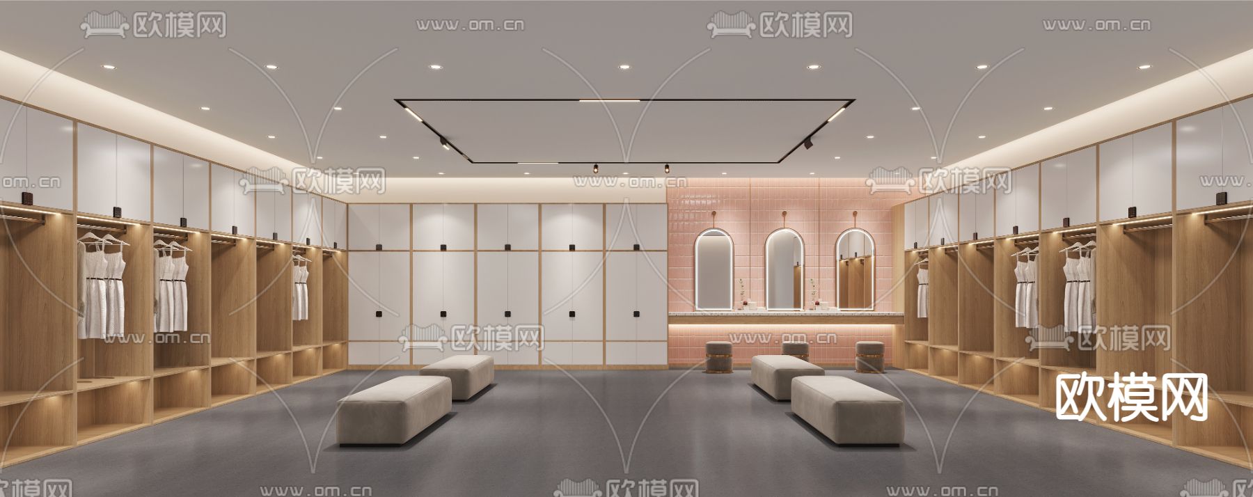 洗浴更衣室 换衣间3d模型下载