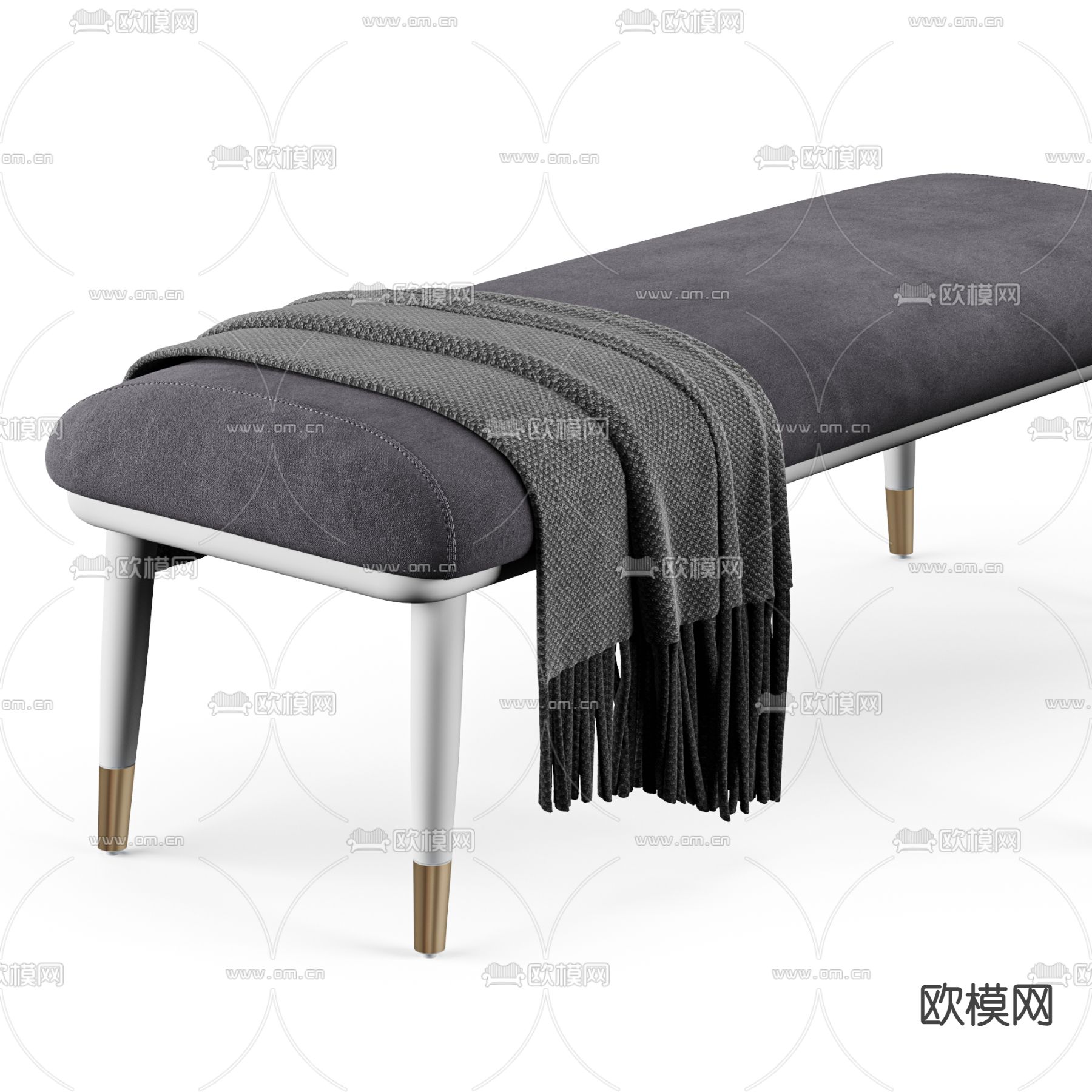 脚踏 床尾凳3d模型下载（渲染图3）