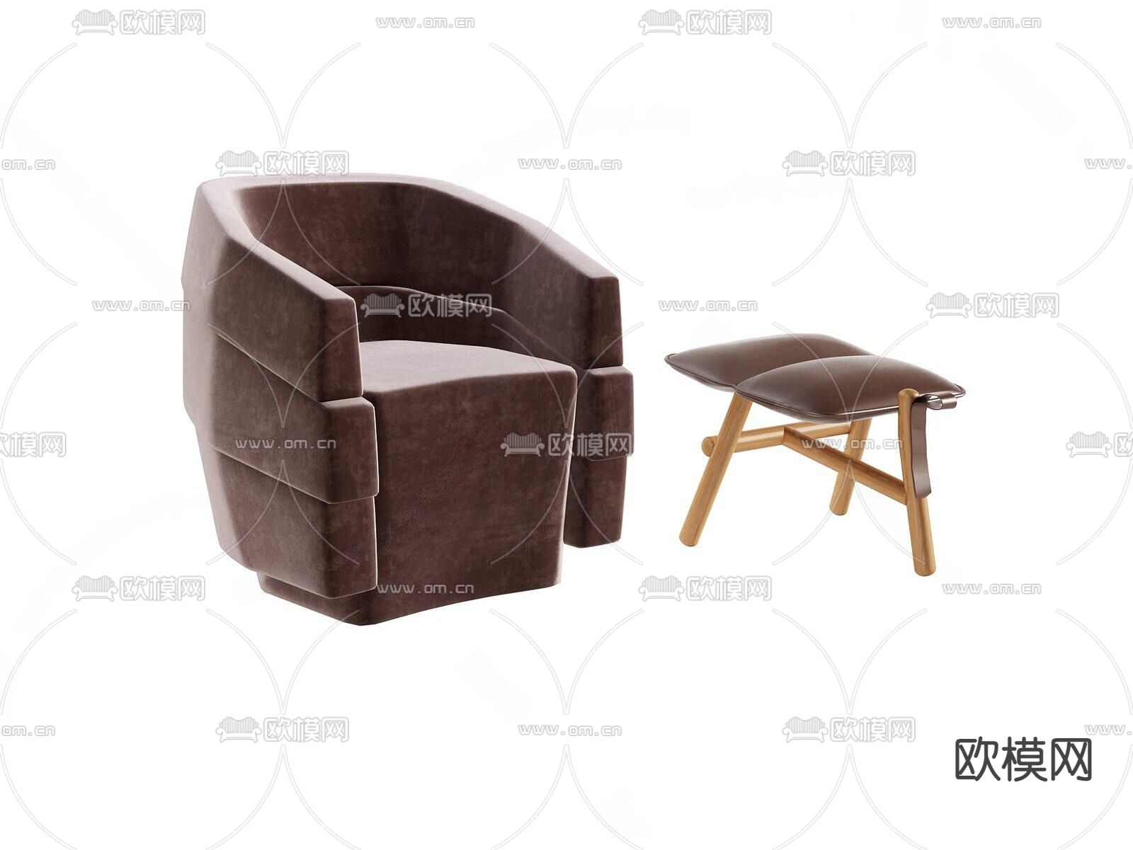 单人沙发3d模型下载