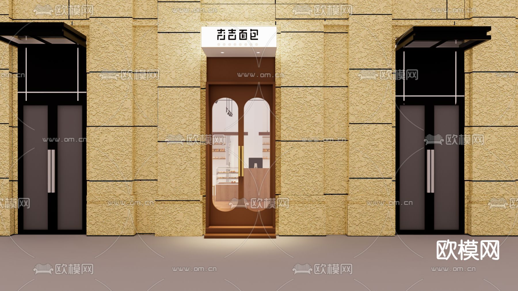 现代面包店su模型下载（渲染图2）