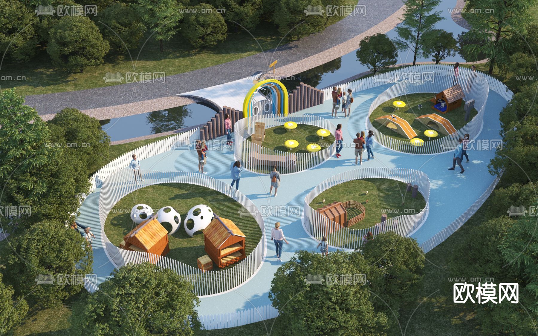 宠物乐园 儿童公园3d模型下载