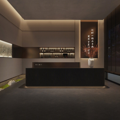  中餐厅收银台su模型 