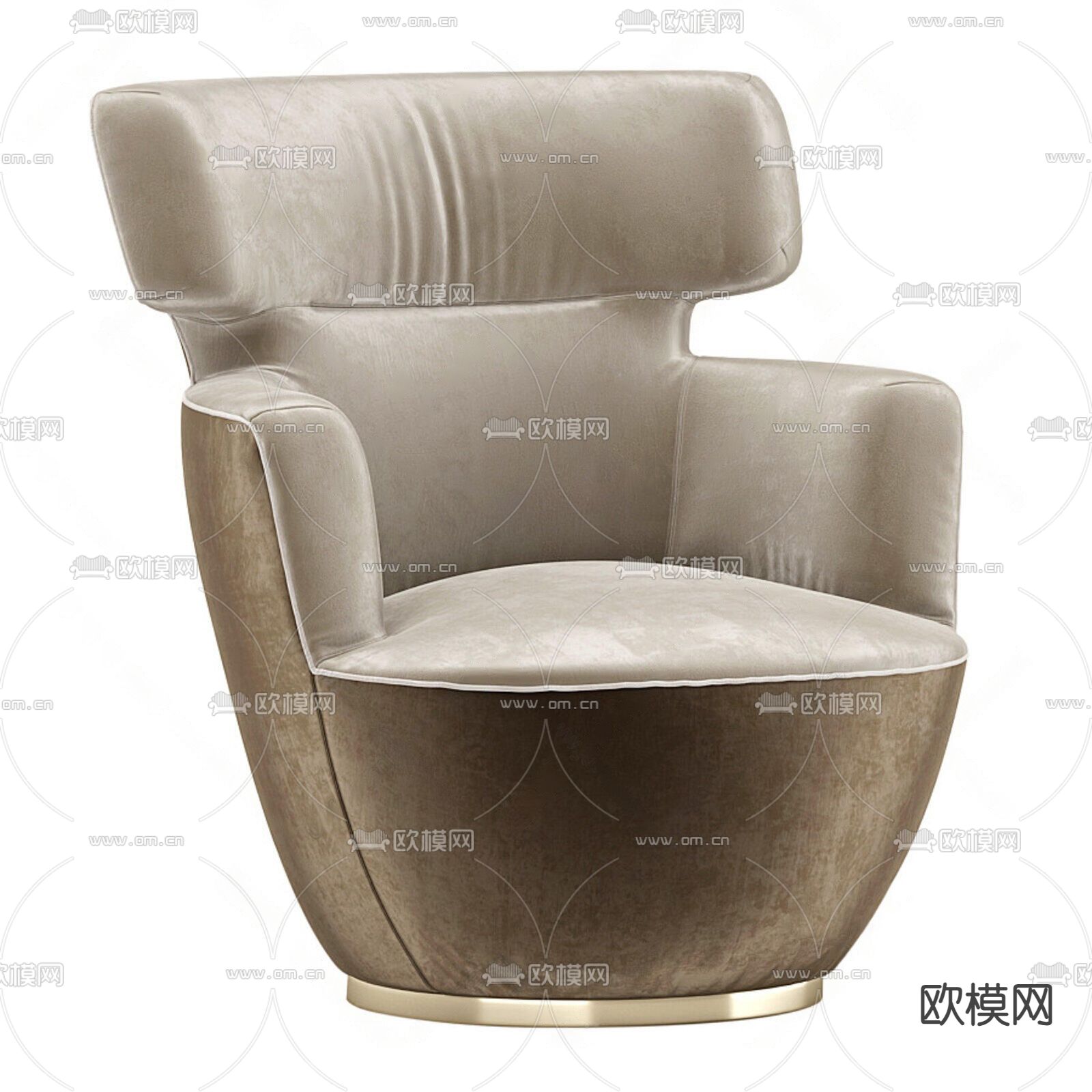 轻奢沙发椅3d模型下载