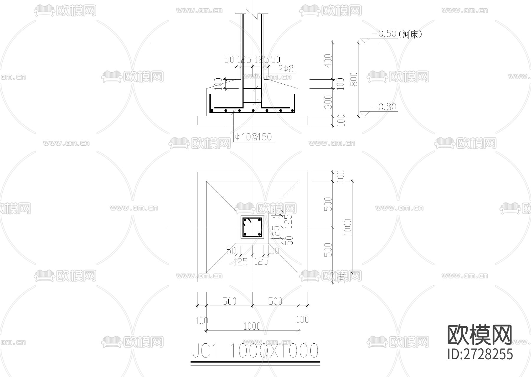 桥石栏杆施工详图下载（渲染图4）