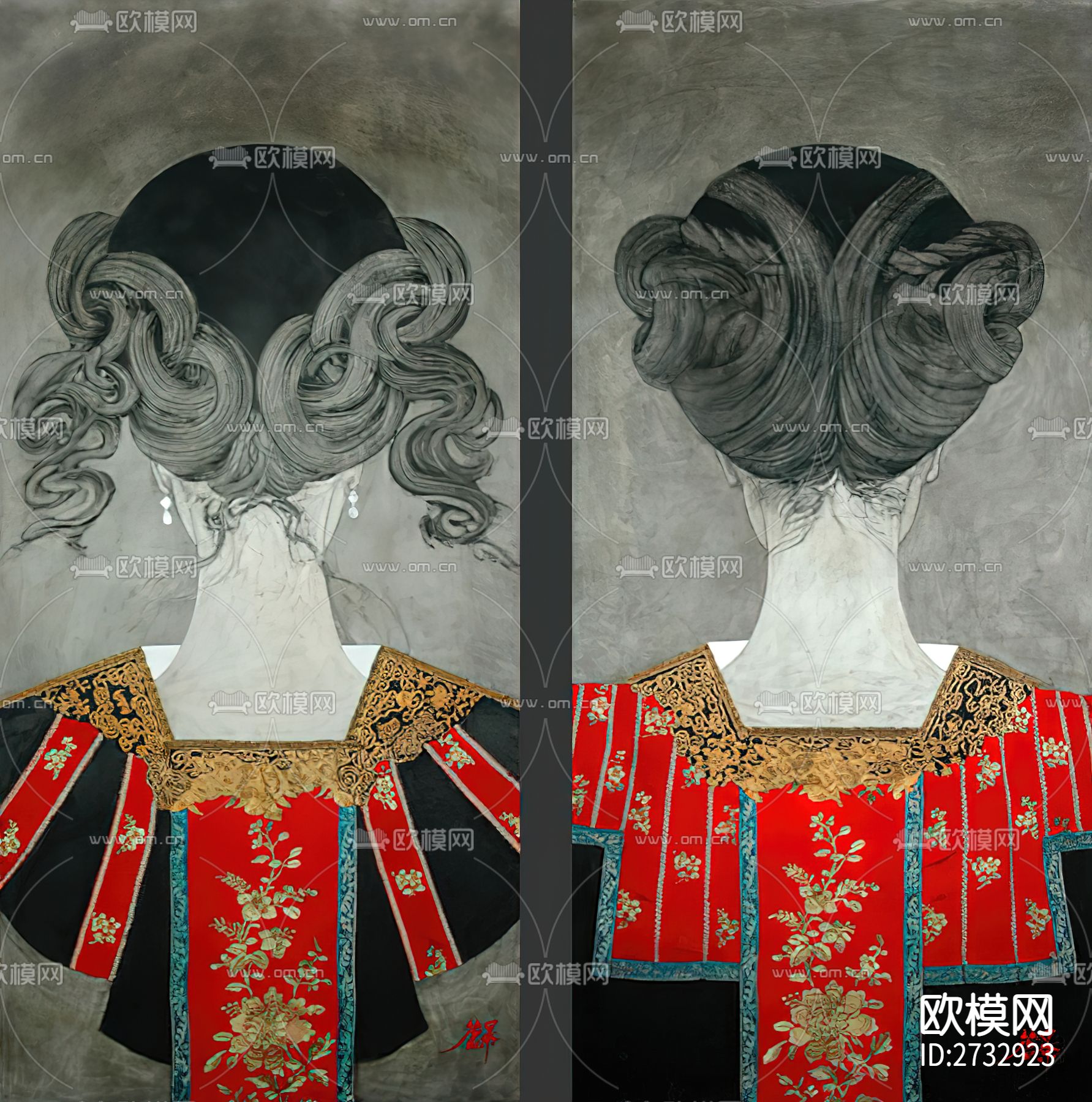新中式人物艺术画