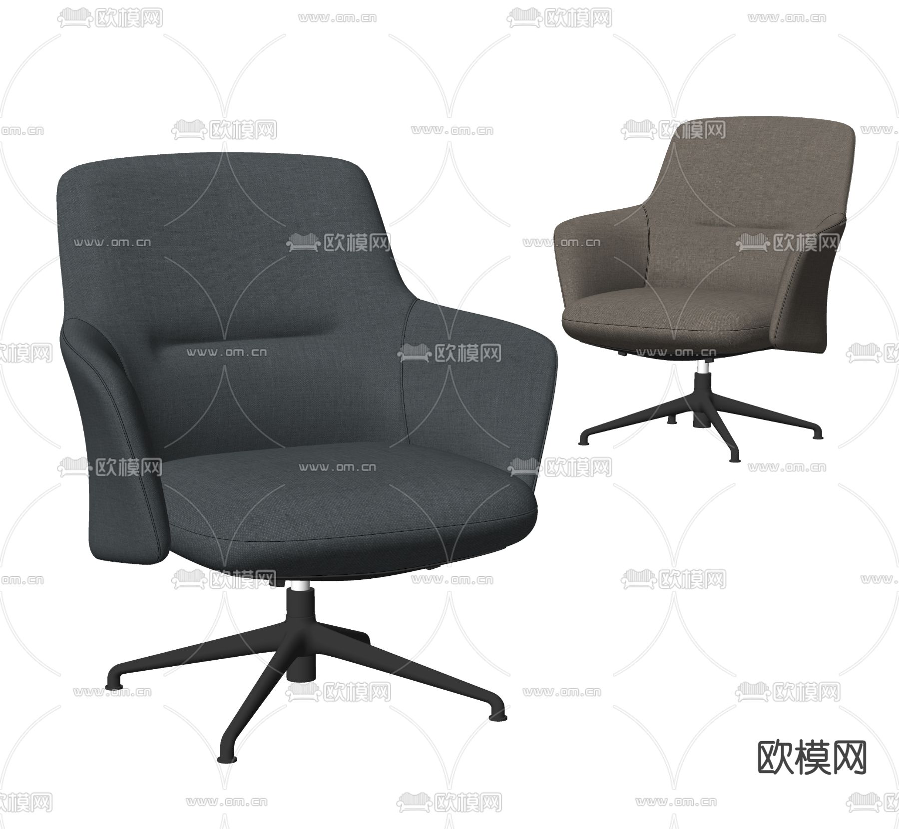 办公椅su模型下载（渲染图2）