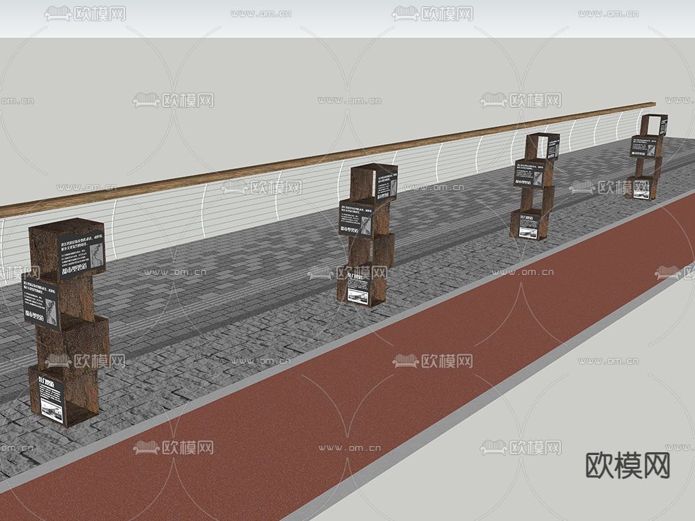 沿街标识 介绍标识su模型下载（渲染图2）