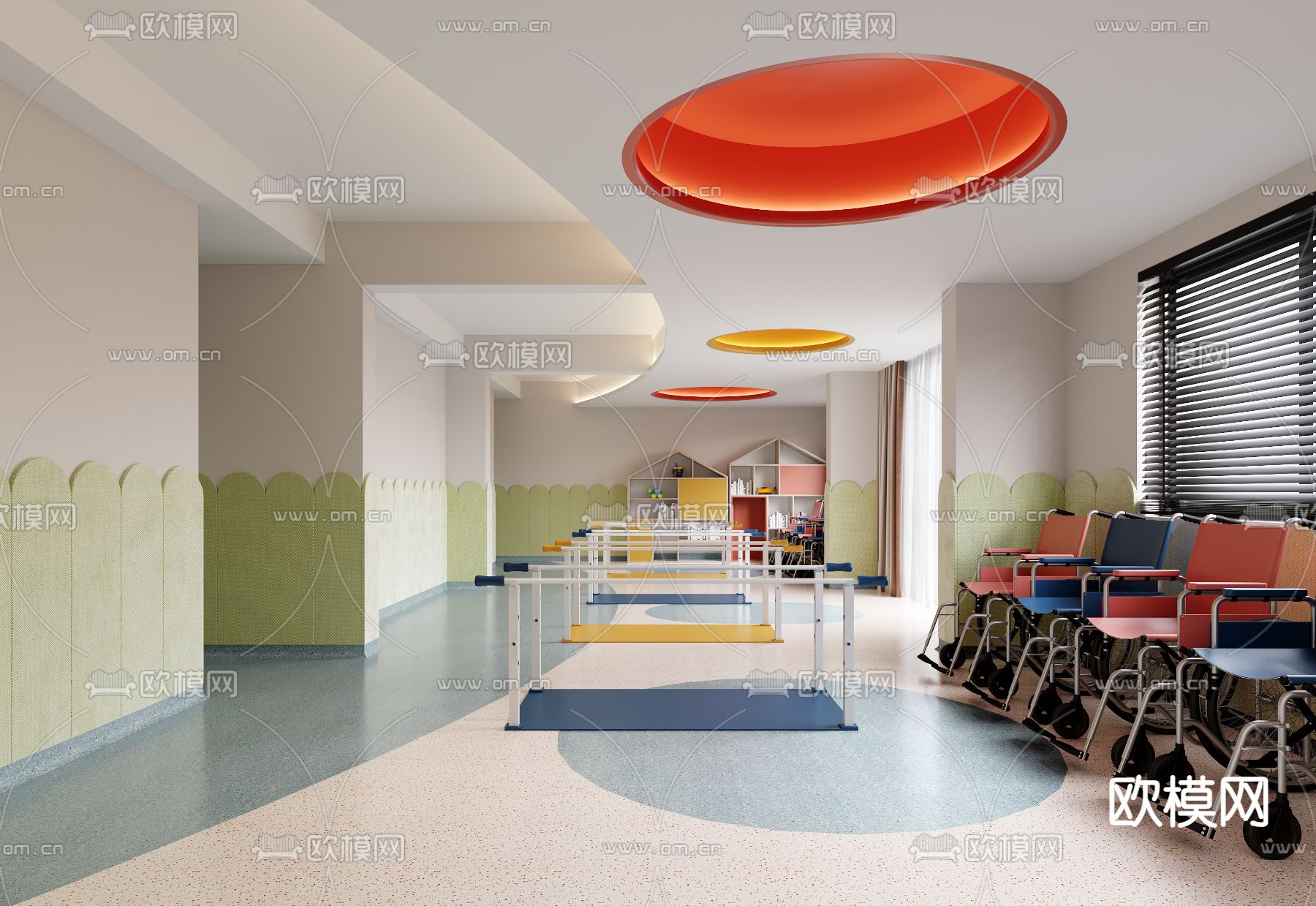 康复治疗室3d模型下载（渲染图2）