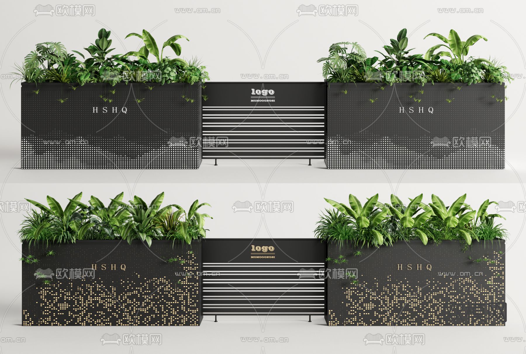 花箱花池花坛su模型下载（渲染图1）