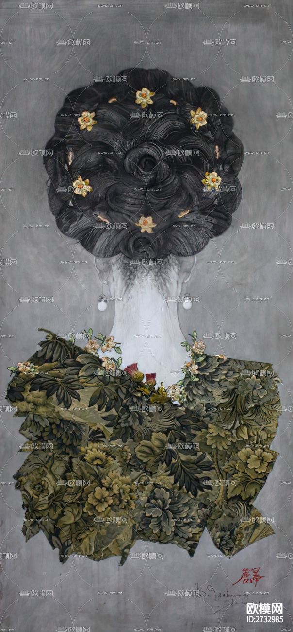 新中式人物艺术画下载