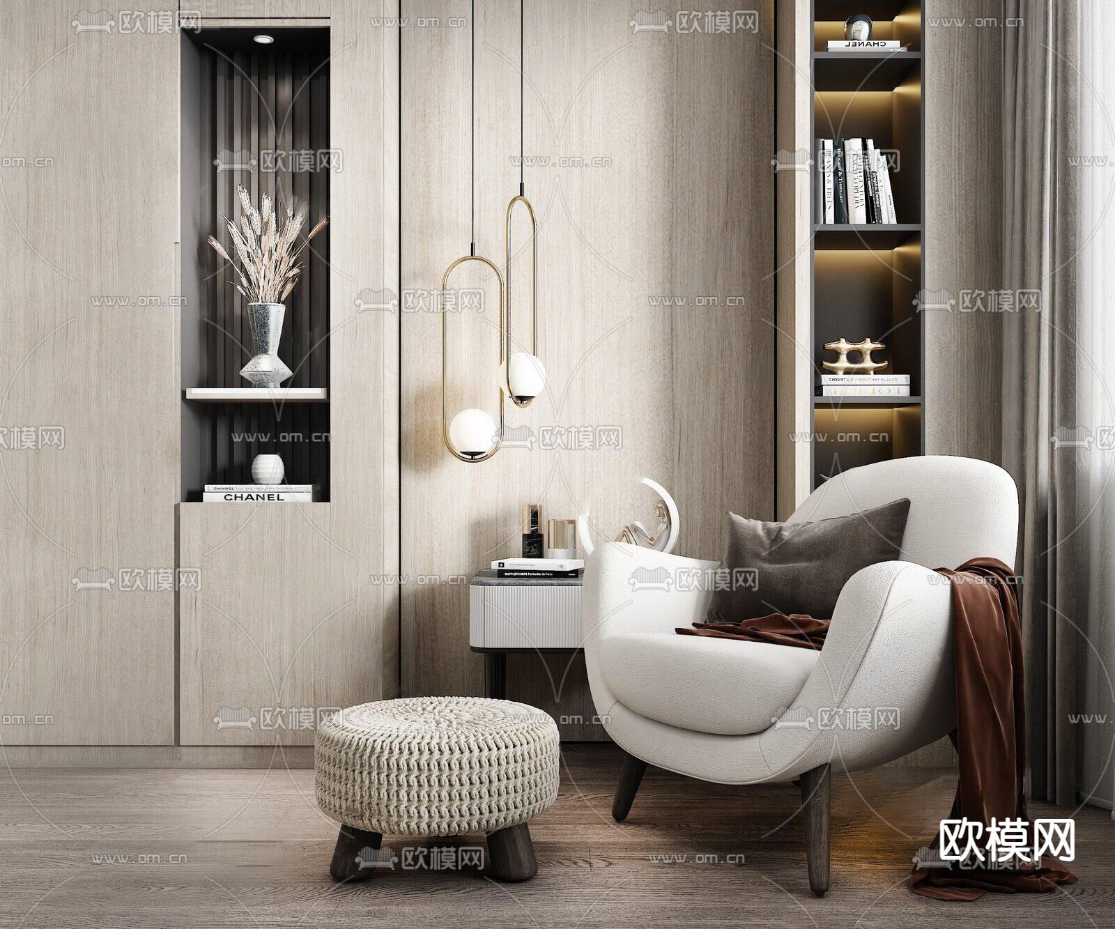 椅子 躺椅3d模型下载