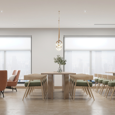  图书馆 阅读区su模型 