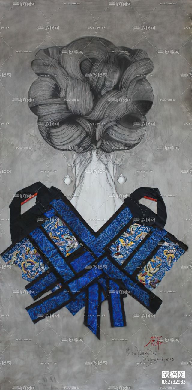 新中式人物艺术画