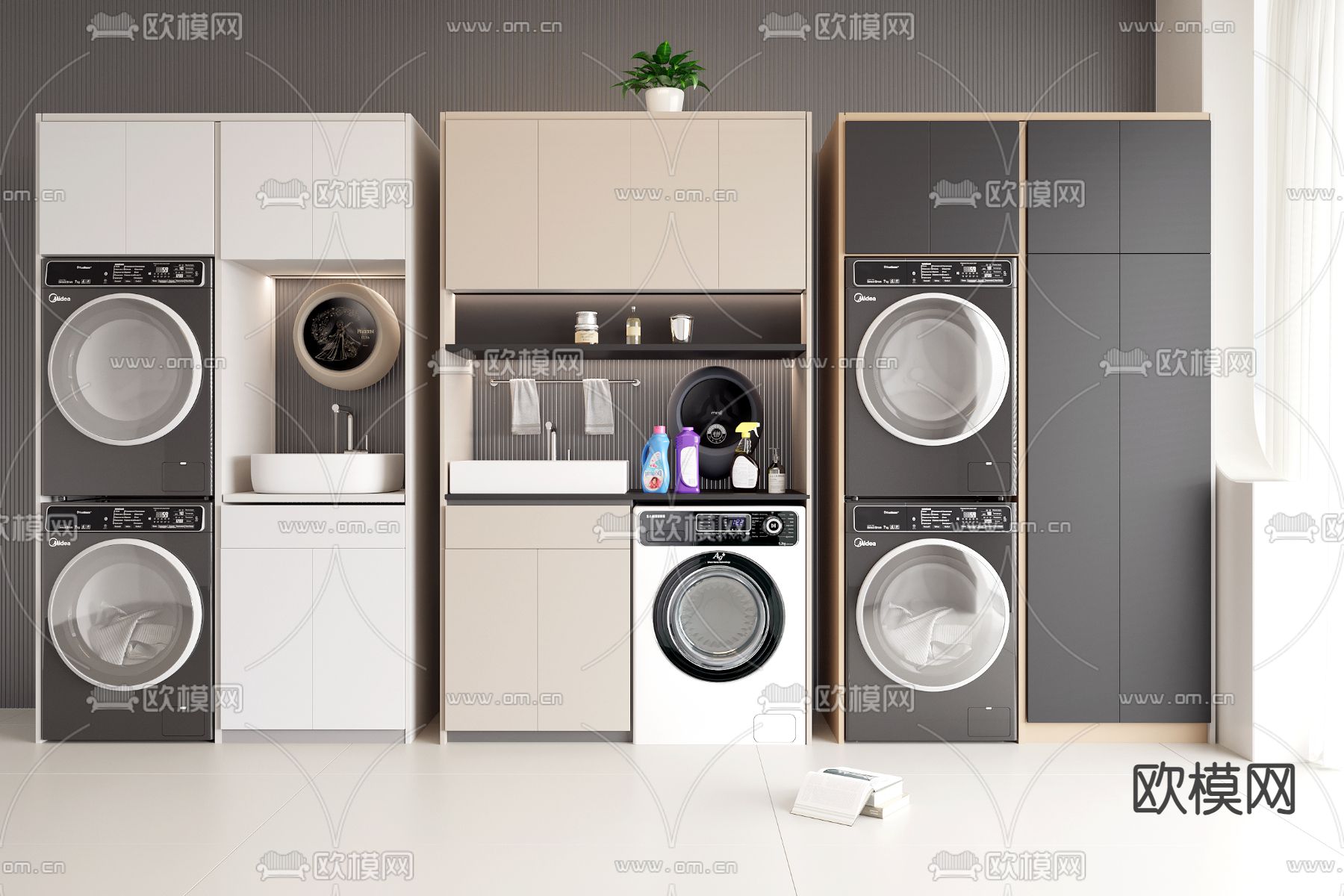 阳台柜 洗衣机柜3d模型下载