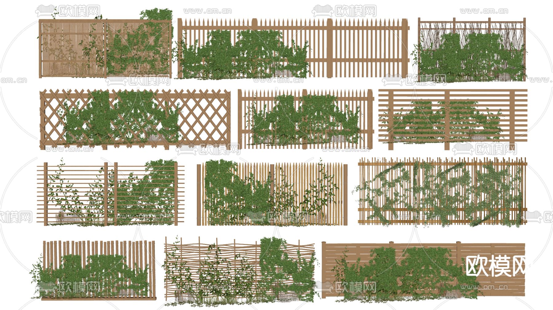 围栏 栅栏 篱笆su模型下载（渲染图2）