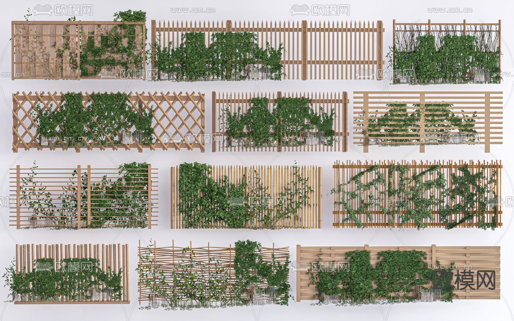 围栏 栅栏 篱笆su模型下载（渲染图1）