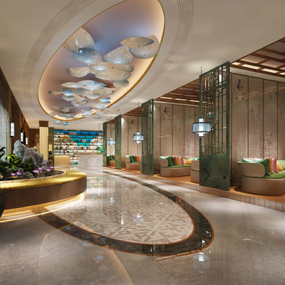  现代SPA会所su模型 