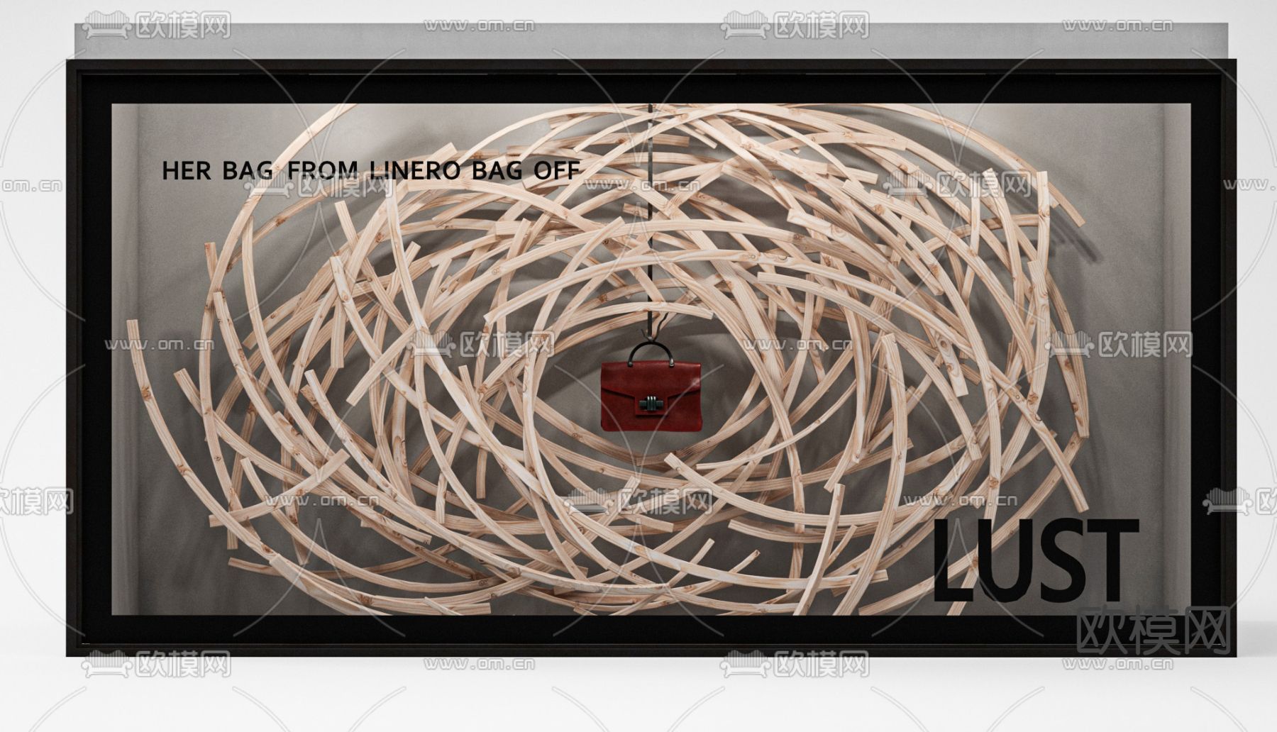 包包橱窗3d模型下载