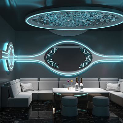  现代KTV包间su模型 