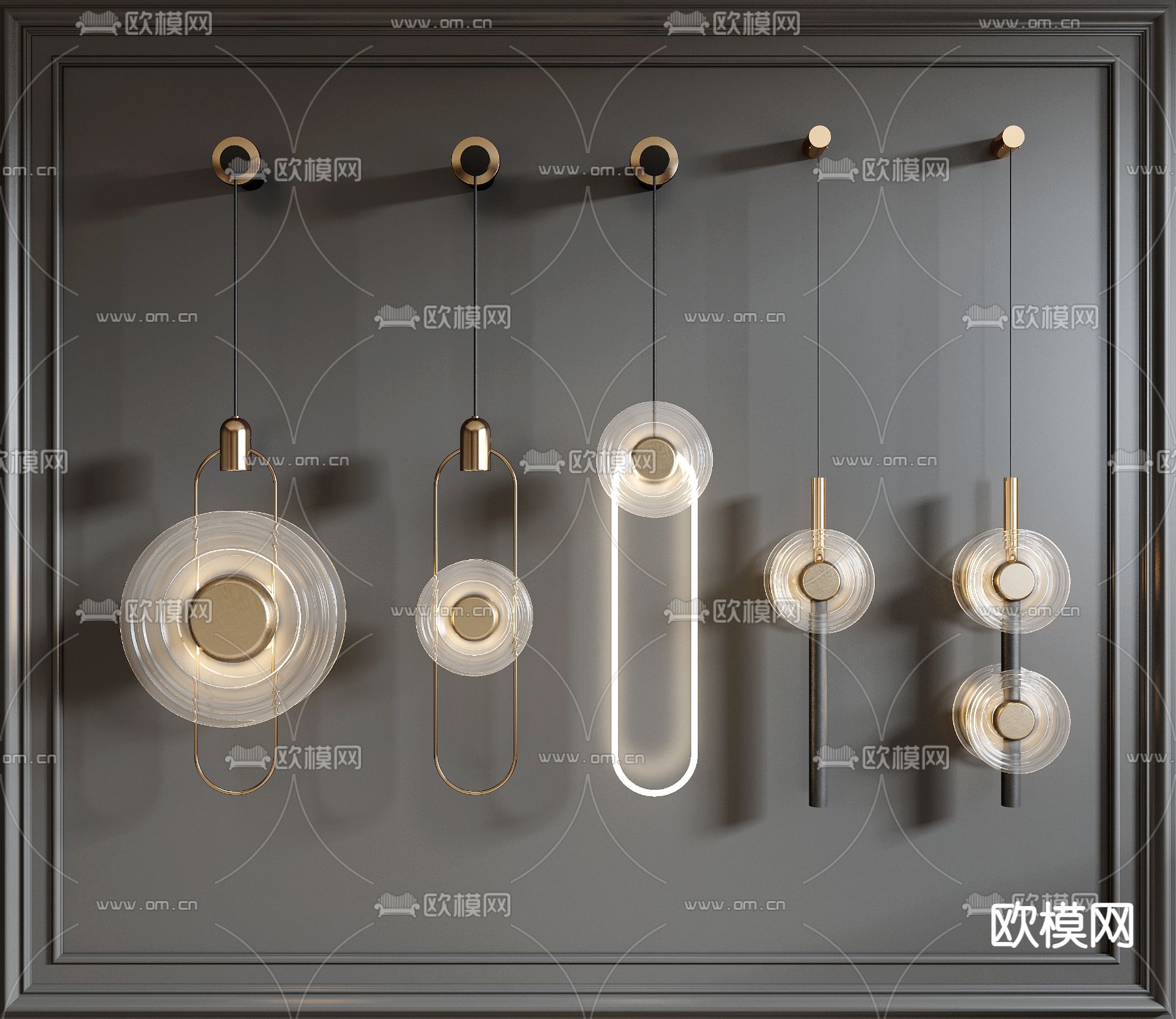 长条壁灯3d模型下载_ID14178553_3dmax免费模型-欧模网