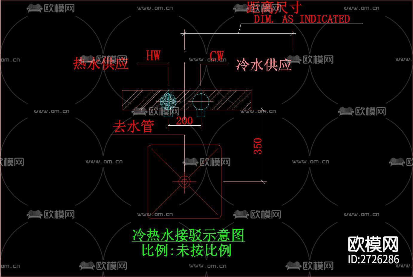 厨房后厨CAD大样图下载（渲染图3）