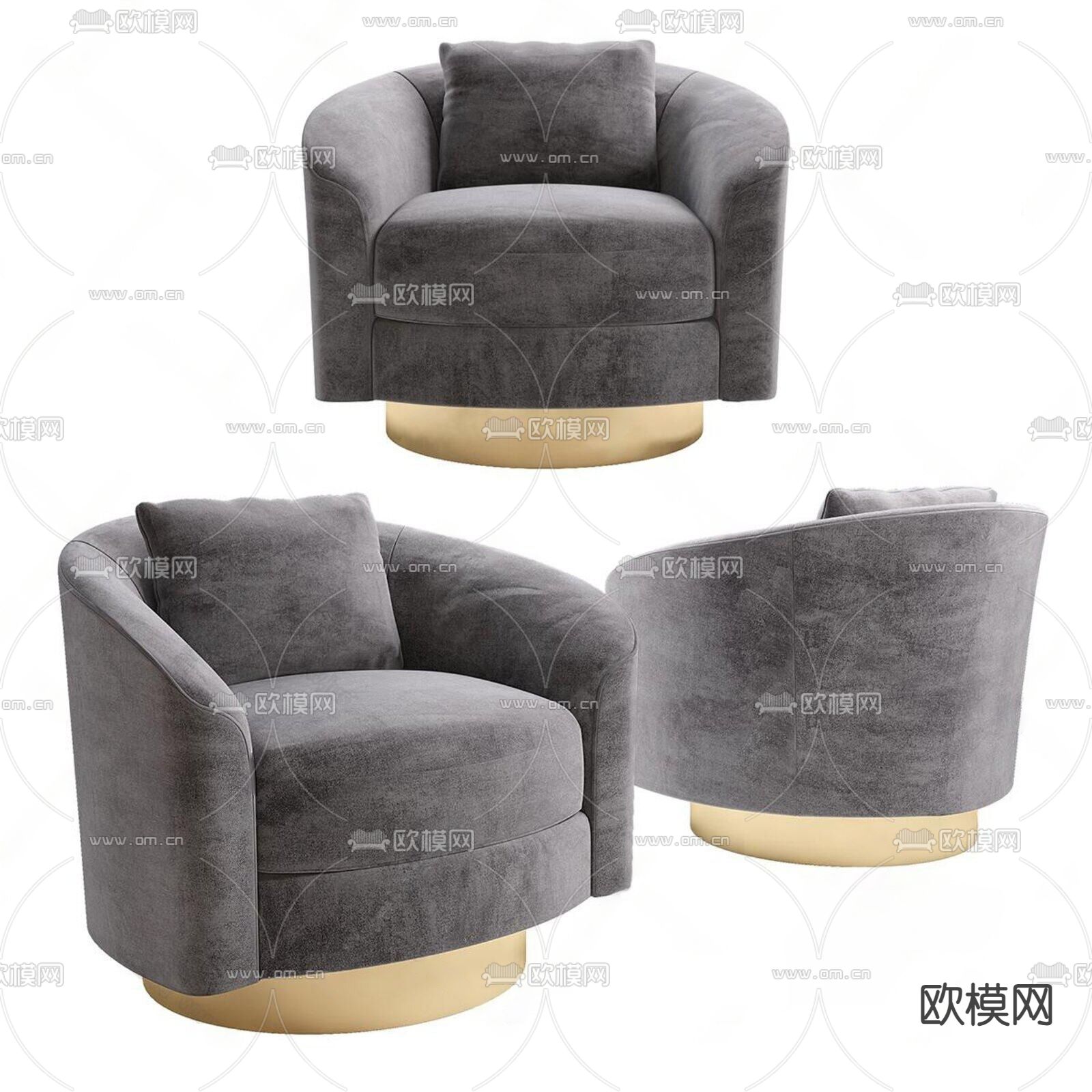 休闲沙发3d模型下载