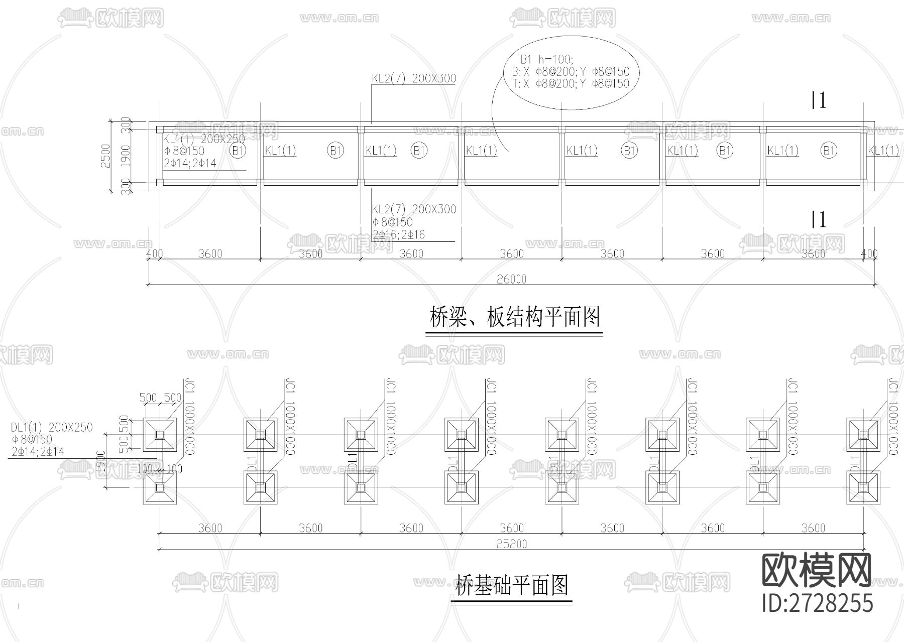 桥石栏杆施工详图下载（渲染图1）